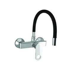 10X SM-7977 Brass Black Wall Mount Brass Sink Mixer Tap for Kitchen