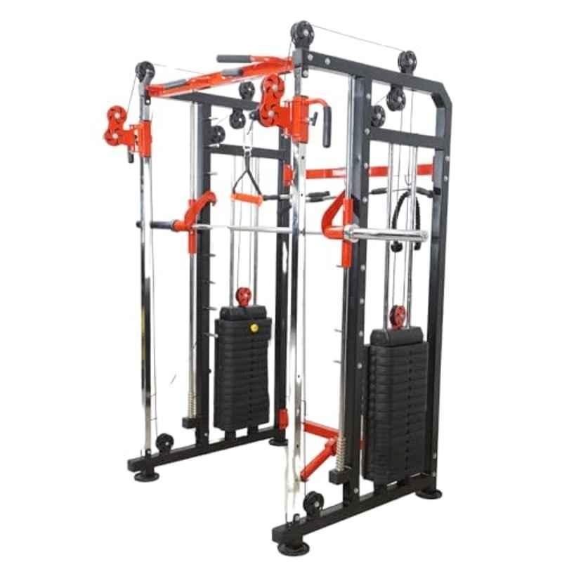 GYM24 Equipment Metal Black & Red Multi Functional Trainer Smith Machine