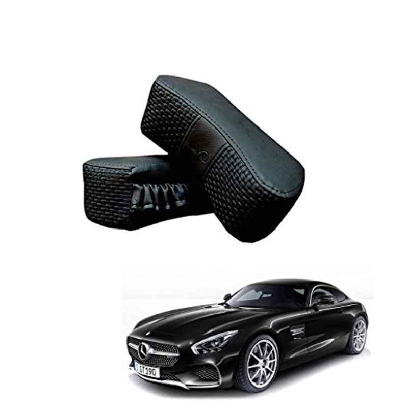 Kozdiko 2 Pcs Memory Foam Black Luxurious Neck Rest Set for Mercedes Benz Amg-GT, koz_25481