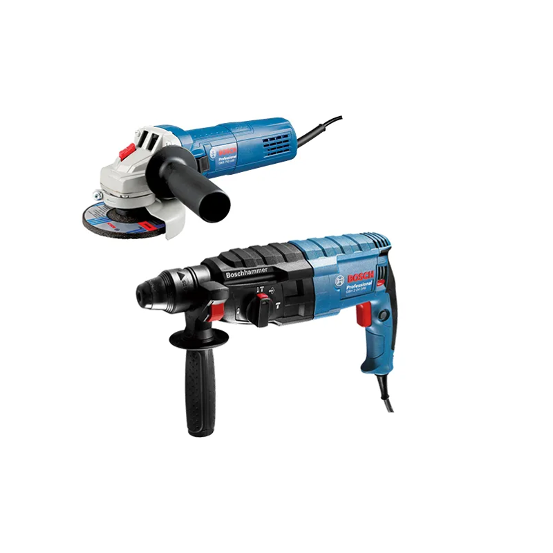 Bosch 800W Rotary Hammer with Angle Grinder Combo, GBH-2-26-DRE & GWS-750-115