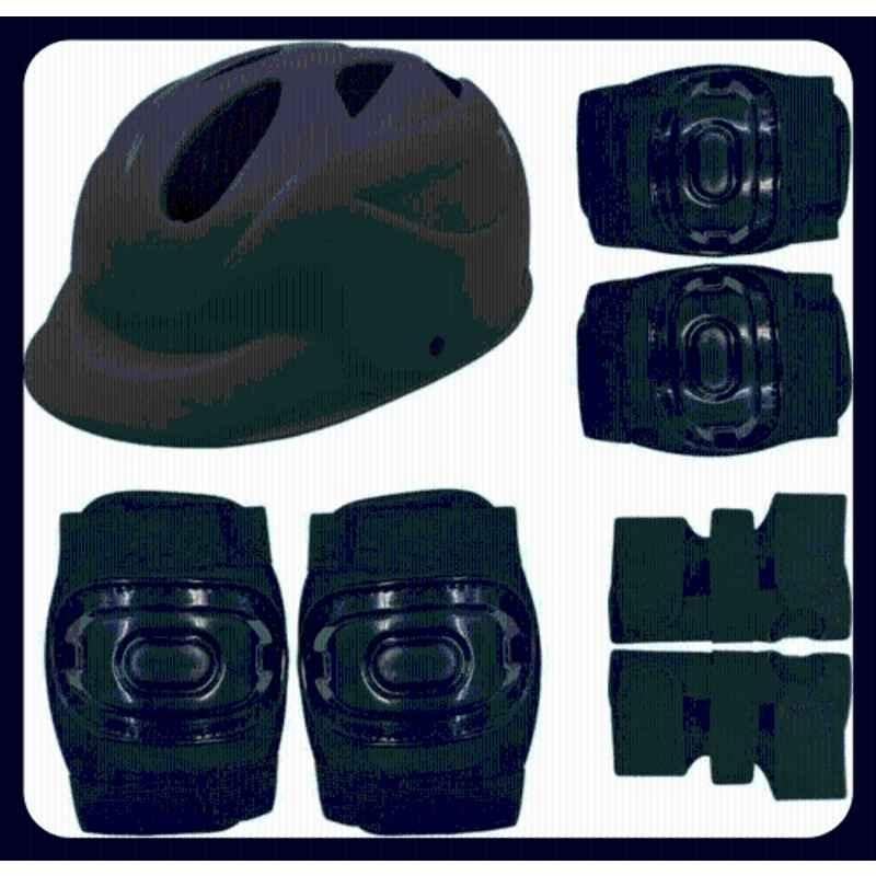 STYRKR Black Protective Skating/Cycling Guard Kit | Multi Sport Gear for Kids 16 Cycling KitKIT-78