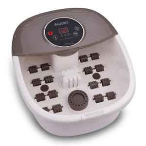 AGARO Regal White Foot Spa Bath Massager with Heat, 16 Manual Massage Rollers & Adjustable Temperature Control