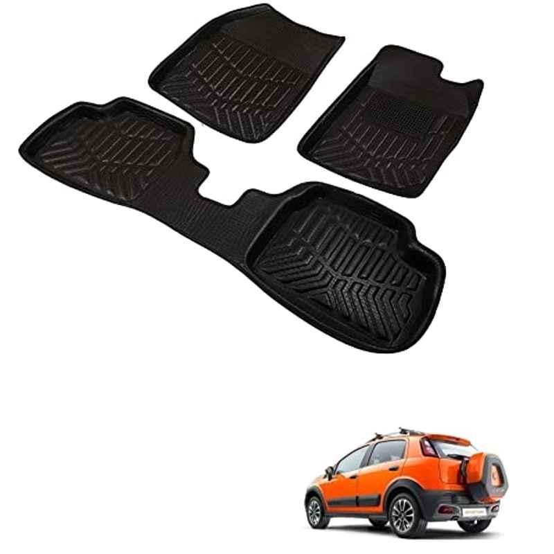 Kozdiko 3D Black Car Foot Mat Set for Fiat Avventura, dshbdhb227