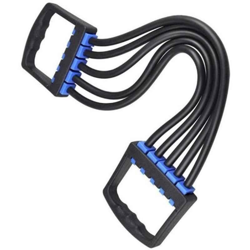 Shopeleven 5 Strip Latex Black Chest Expender Workout Pulling Rope