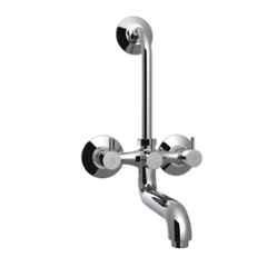 RN 1/2 inch Brass Ingot Nickel & Chrome Plated Flow Telephonic Wall Mixer with L Bend