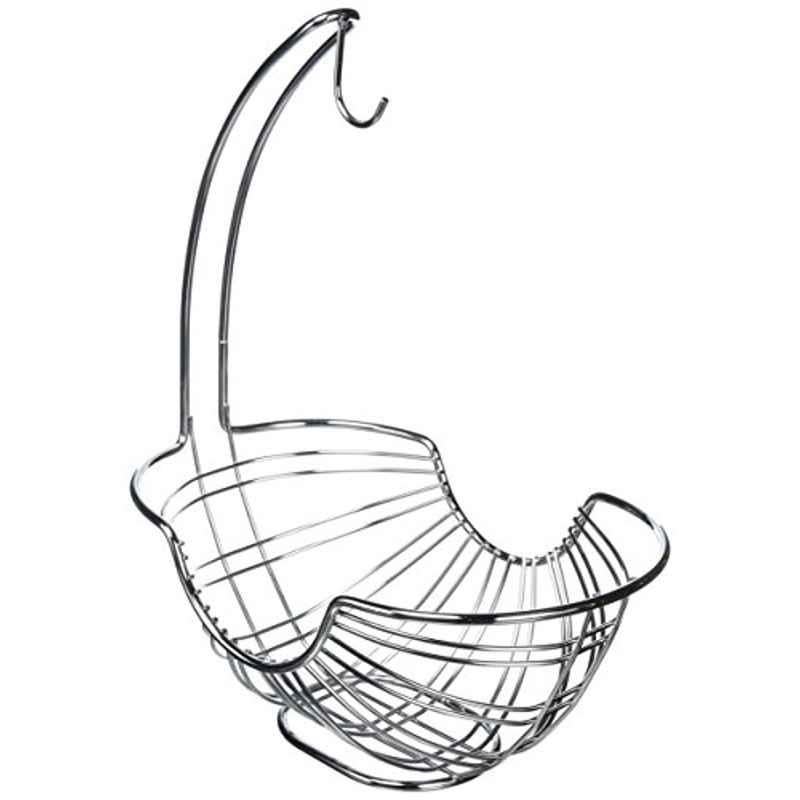 Spectrum Steel & Plastic Chrome Ellipse Fruit Stand, 10870