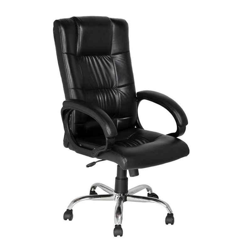 High Living Exclusive Black Leatherette High Back Office Chair