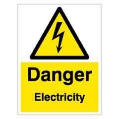 SUNSIGNS 900x457mm Vinyl & ACP Sheet Danger Electricity Signage, SN0034VNLM3HPIFAW