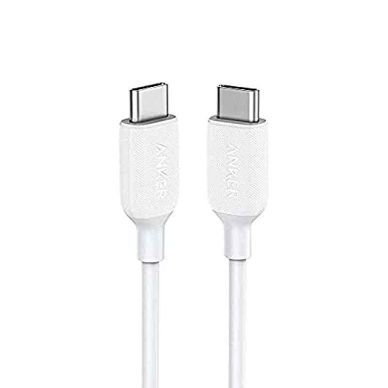 Anker PowerLine III 3ft White USB-C to USB-C 2.0 Cable, AKA8852H21