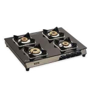 Rich Flame 4 Burner Manual Ignition Glass Top Gas Stove, RF 1250A