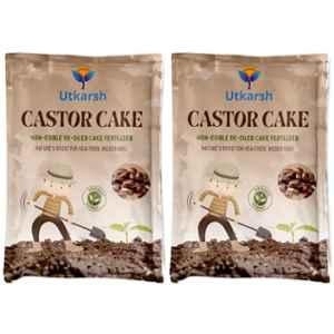 Utkarsh 900g Castor Cake Non-Edible DE Oiled Cake Fertilizer (Pack of 2)