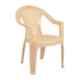 Supreme Optra 120kg Plastic Marble Beige Monobloc Chair with Arm