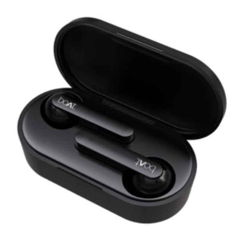 boAt Airdopes 461 Black Bluetooth Earbuds with Mic