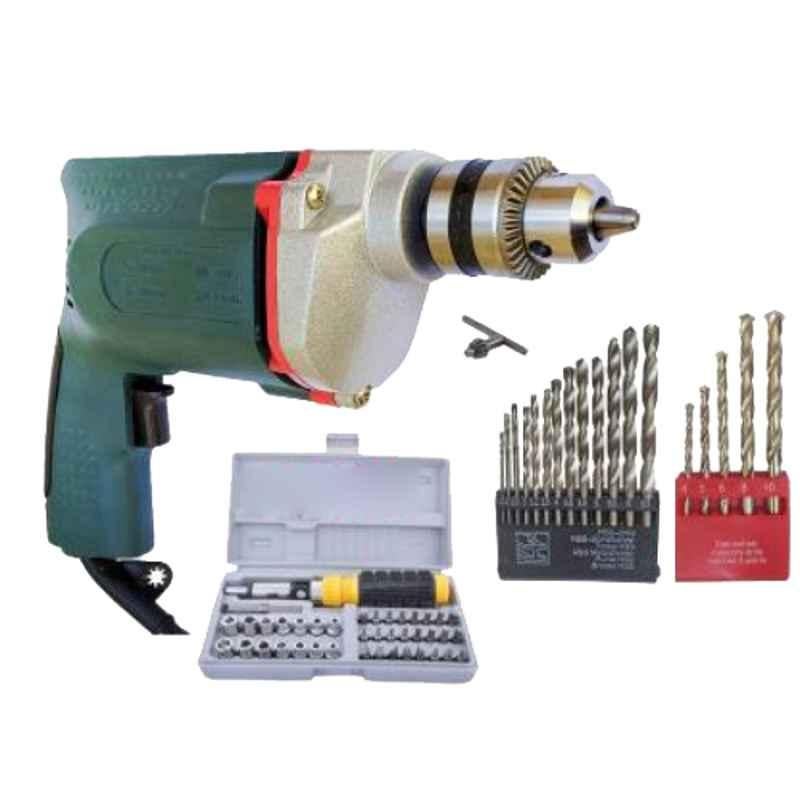 Imported 10mm 350W Heavy Duty Electric Drill Machine with 13Pcs HSS, 5Pc Masonry, 41Pcs Socket Set Power & Hand Tool Kit