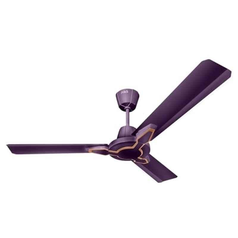 IVAS Mystic Lustra 50W 360rpm Metallic Purple 2 Star High Speed Ceiling Fan & 2 Years Warranty, IM10120278, Sweep: 1200 mm