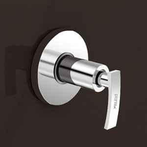 Plantex 25mm Pure Brass Toilet Flush Valve with Teflon Tape & Wall Flange for Commercial & Residential Use-7 Year Warranty (COL-1020-Chrome)