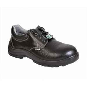 Zain Safety S1-SR Supreme Genuine Leather Steel Toe Black Safety Shoes, Size: 10