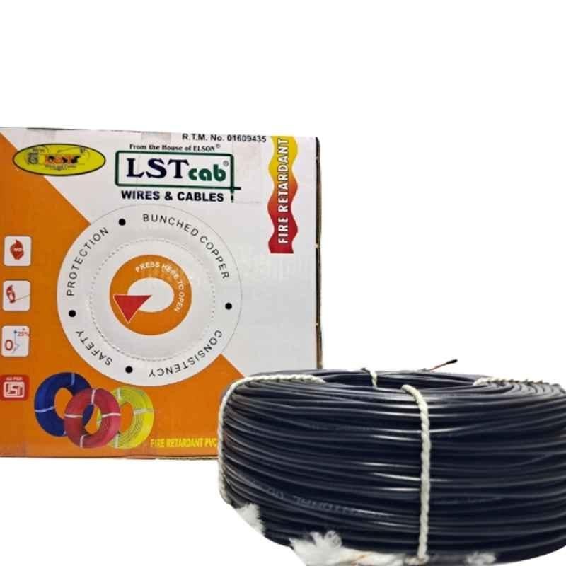LST CAB 2.5 Sqmm Single Core Black FR PVC Insulated CCR Copper Wire for Domestic & Industrial Purpose, Length: 58 m