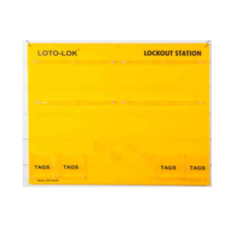 LOTO-LOK 685x604mm Yellow Lockout Station without Contents, LS-ACST-48L4P-EB