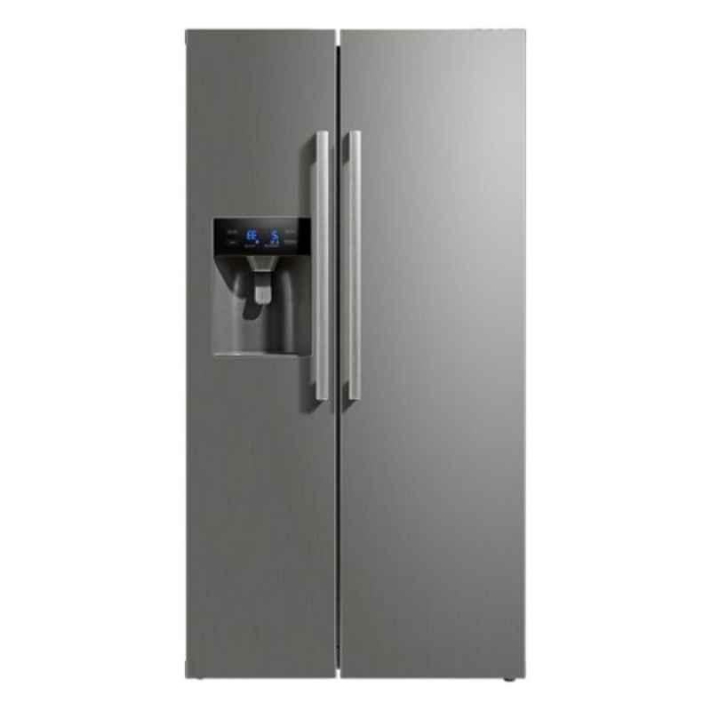 Midea 660L Stainless Steel Double Door Refrigerator with Water Dispenser, HC660WENS