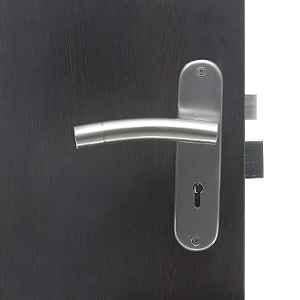 Handle Waala MG-1101 8 inch Stainless Steel Silver Round Ky Plate Mortise Door Lock Set