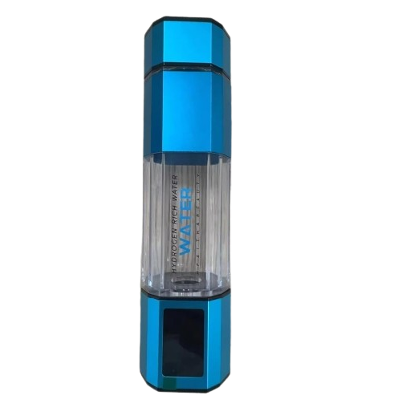 Ametron 300ml Blue Smart Touch LED Hydrogen Water Bottle with USB Rechargeable & PEM SPE Technology