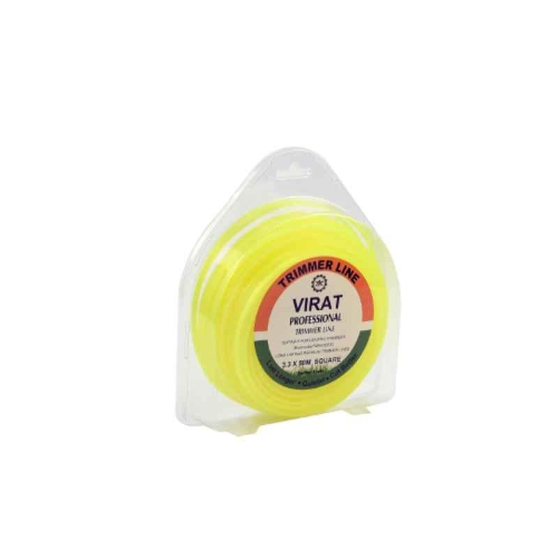 Virat TLYS3350 3.3mmx50m Yellow Square Professional Trimmer Line for Brush Cutter