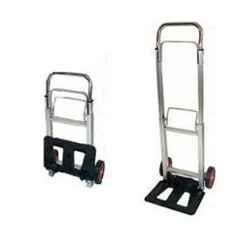 Bigapple 80kg Aluminium Alloy Grey & Black Foldable Luggage Trolley with 2 Wheels, TRL-SPL-AL-80