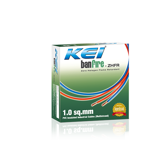Buy KEI 2.5 Sqmm 1 Core Banfire ZHFR Blue Copper PVC Insulated