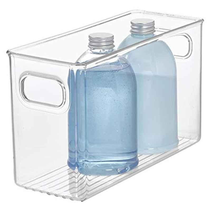 iDesign Plastic Clear Organizer Box with Handles, 69330, Size: Large