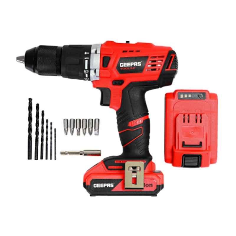 Geepas 18V 4000mAh Cordless Percussion Drill Machine, GPD1820C
