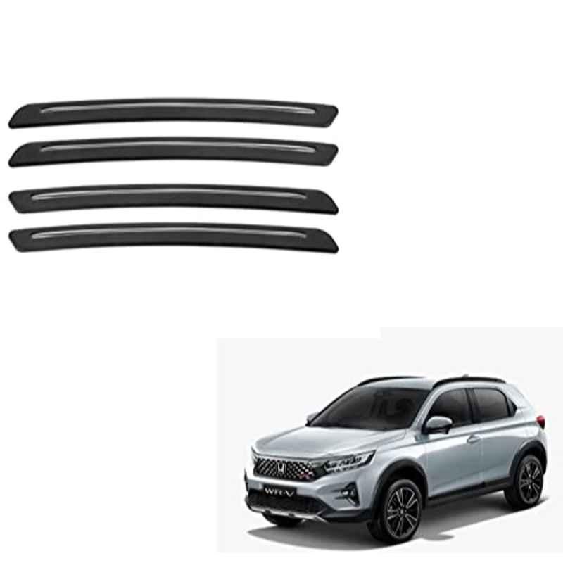 Kozdiko 4 Pcs Rubber Black Car Bumper Protector Set with Chrome Strip for Honda Wrv 2023