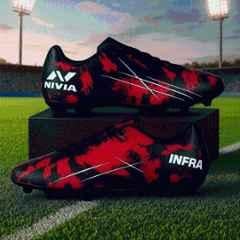 Nivia INFRA 2.0 Standard Red & Black Football Shoes for Men, Size: 8