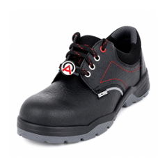 Acme Agile Leather Low Ankle Steel Toe Black Work Safety Shoes, Size-9