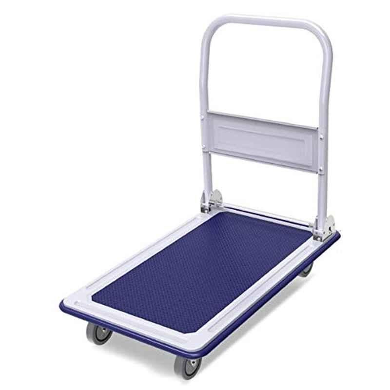 ShoWay 100kg Iron Blue Platform Folding Hand Cart, LC-FTC-003