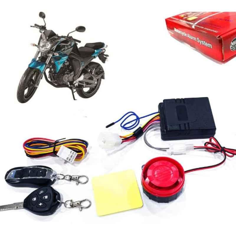 Auto Pearl 12V Black Two-Way Anti Theft Motorcycle Alarm Kit with 2 Pcs Remote for FZ S FI (V 2.0) BS6