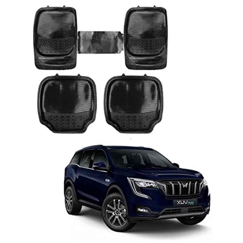 Kozdiko 5 Pcs 4G Beige Rubber & PVC Heavy Car Foot Mat Set for Mahindra XUV 700, Mat_4
