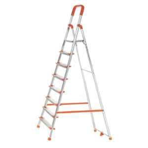 Houza 250kg 8 Steps Orange Aluminium Foldable Ladder, AQUA-8-STEP