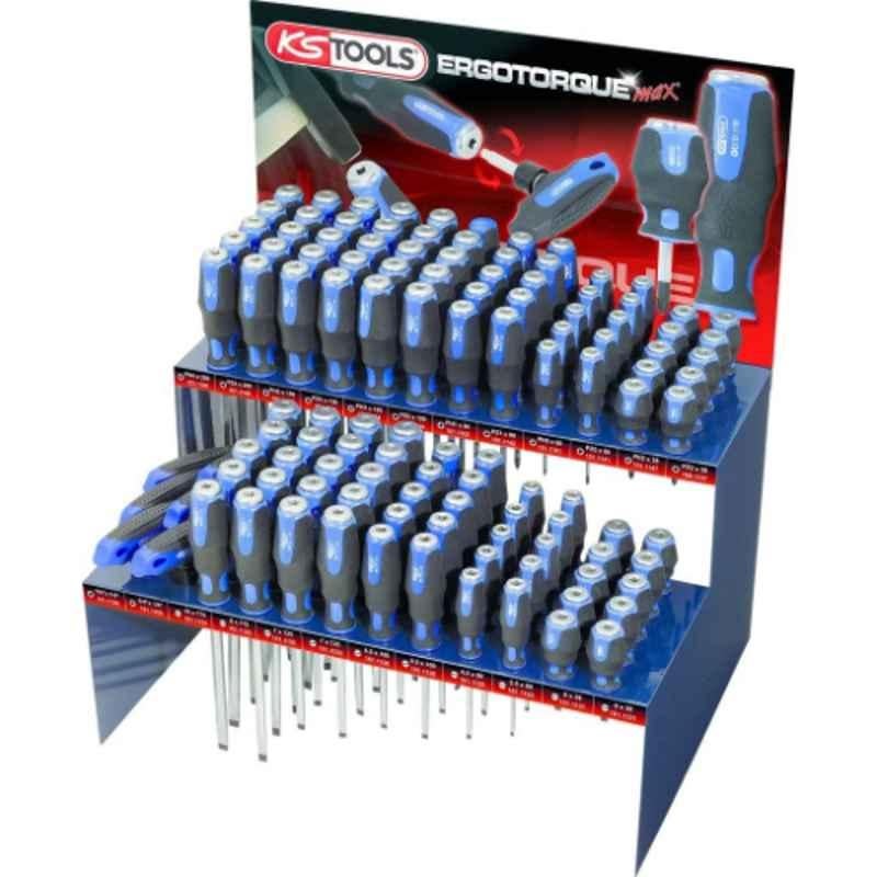 KS Tools Ergotorque Max 100 Pcs Hammer Cap Screwdriver Display Set, 151.1170