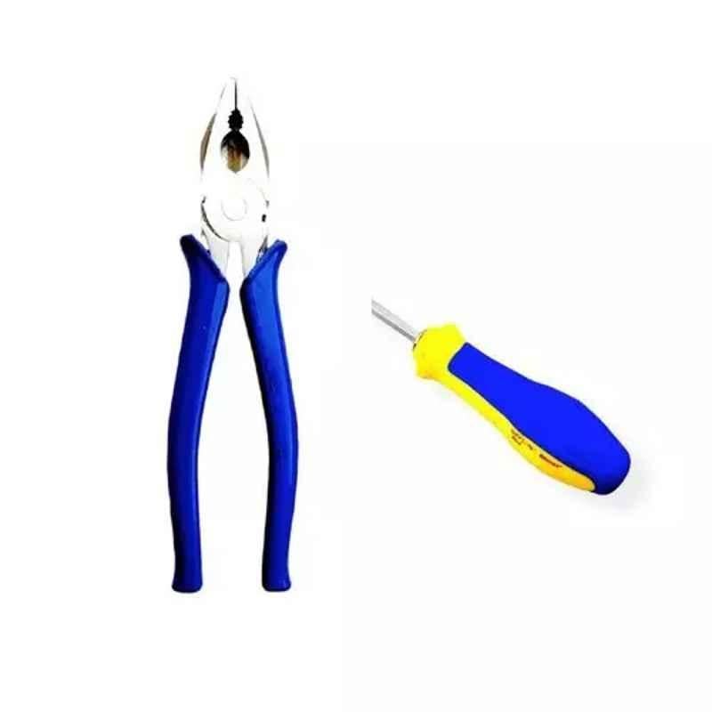 Sky Blue 2 Pcs 7.8 inch Lineman Plier Combo, SBE_PLIER_COMBO_MOD_00242
