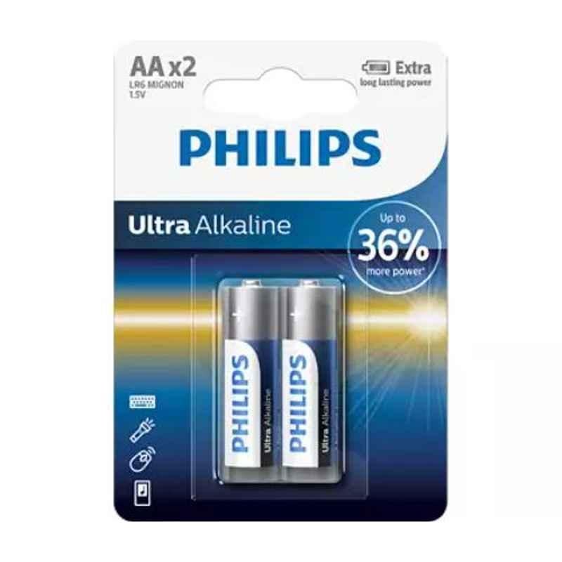 Philips LR6E2B/97 1.5V Ultra Alkaline AA Battery, (Pack of 20)