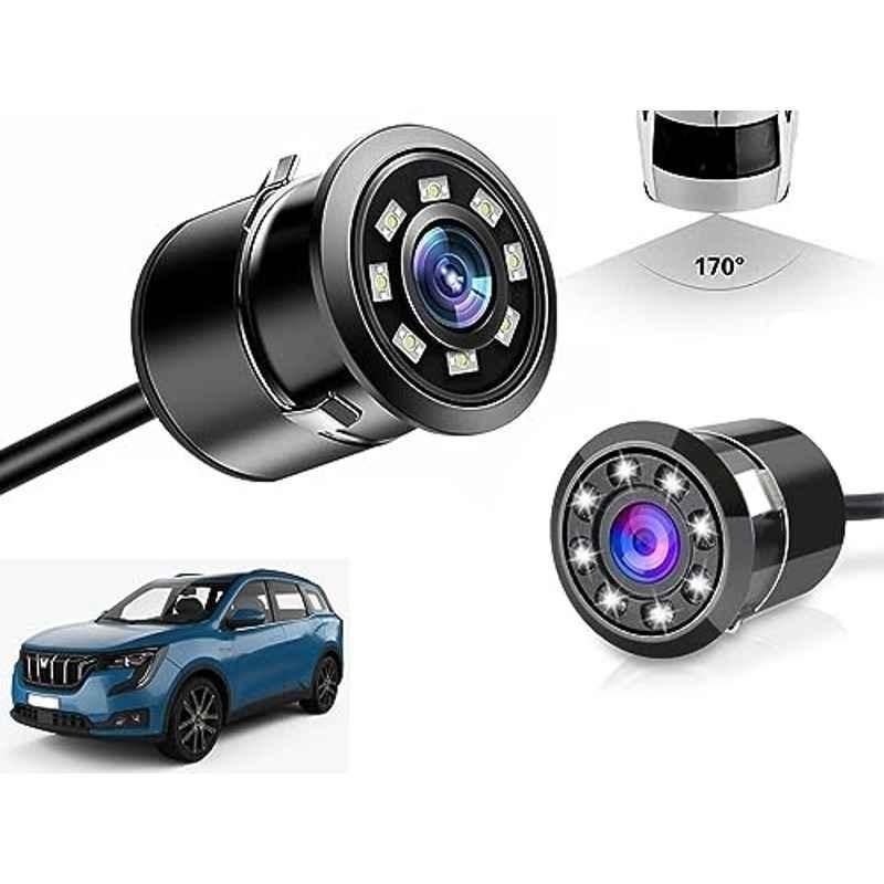 Auto Pearl 8 LED Black Waterproof & Shockproof HD Night Vision Car Reverse Parking Camera for Mahindra XUV 700 2022