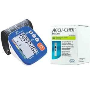 Dr Morepen Dr. Morepen BP-02-XL Blood Pressure Monitor & Accu-Chek Instant 50 Test Strips