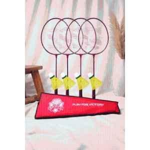 STYRKR Multicolour SmashPro 4 Player Badminton Set Badminton Kit
