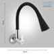 Spazio Fusion Flexo Smartbuy Flexible Black Sink Faucet with Wall Flange & 360 deg Moveable Spout