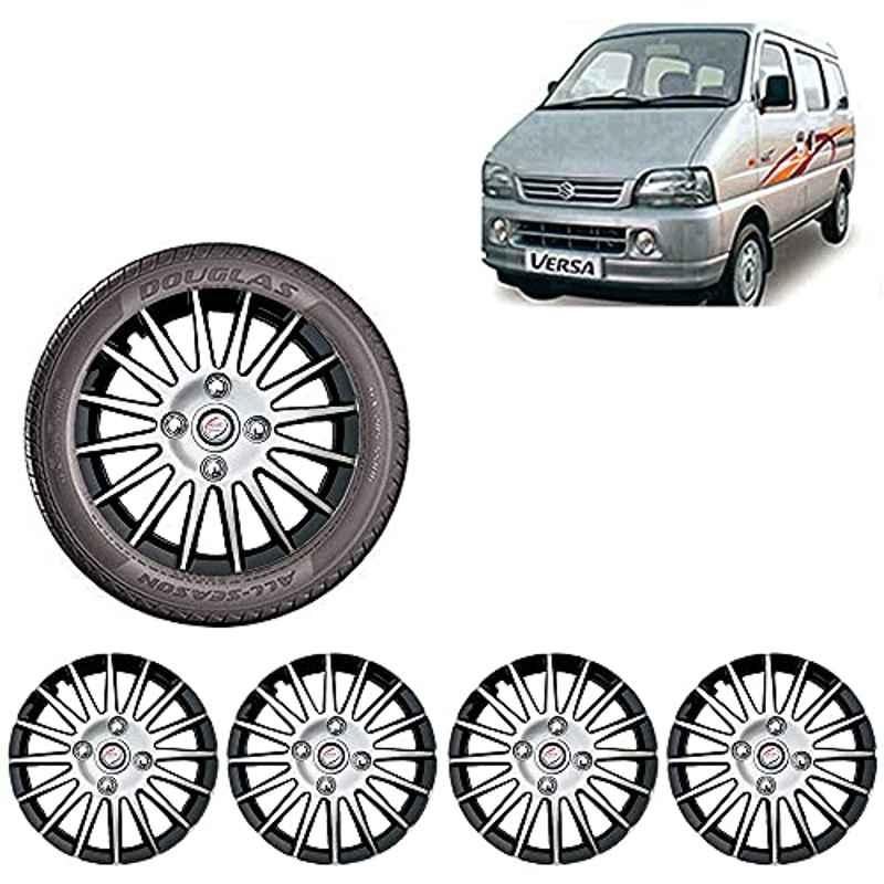 Auto Pearl 4 Pcs 13 inch ABS Silver & Black Wheel Cover Set for Maruti Suzuki Versa