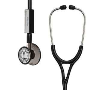 Lifeline Max III Stainless Steel Black Dual Side Diaphragm Chest Piece Stethoscope with 2 Way Tube, STH002-BL