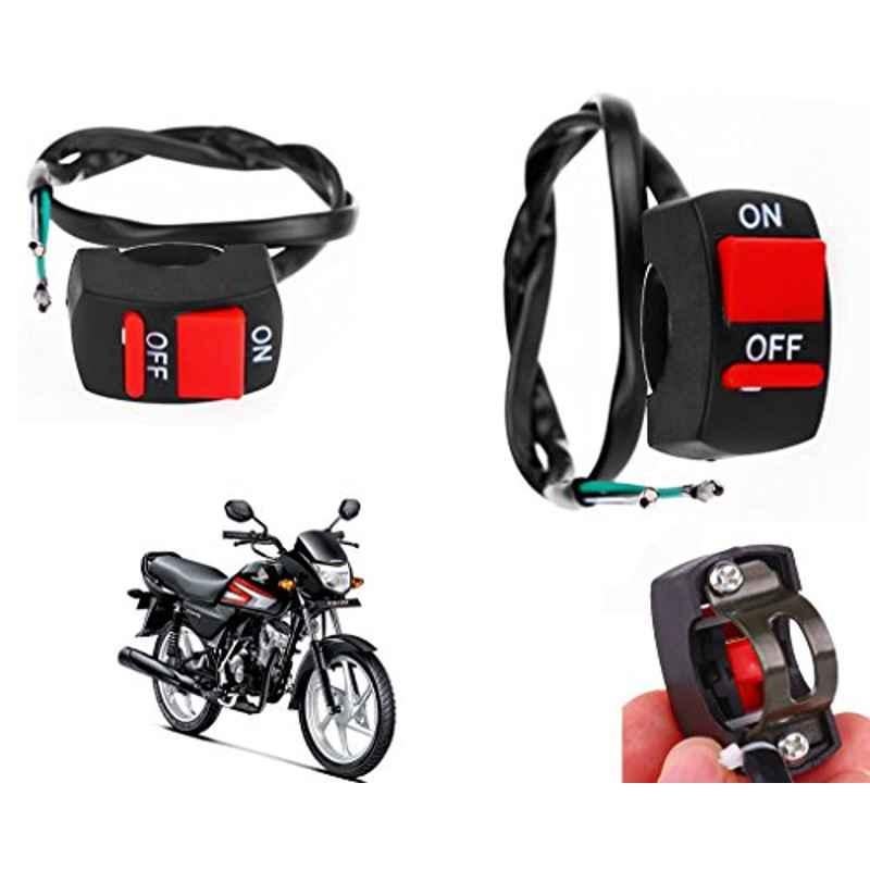 Auto Pearl 7/8 inch 12V Bike Fog Light Handle Bar Switch for Honda Cd 110 Dream
