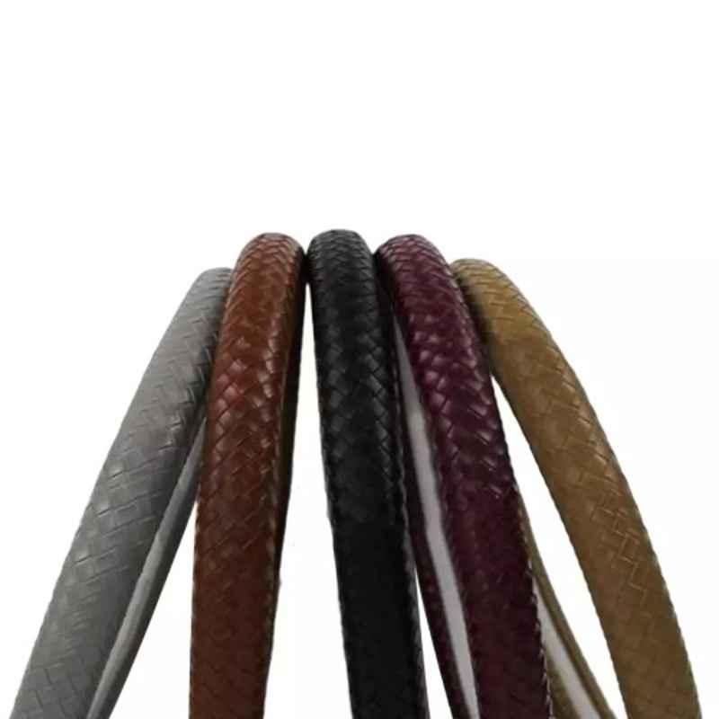 Cipher Leather Multicolour Sporty Look Steering Wheel Grip Cover, Size: Small