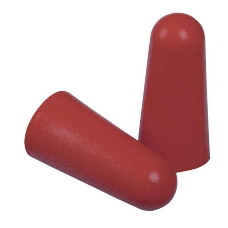 Deltaplus CONIC500 Polyurethane Foam Red Disposable Earplug with Cord (Pack of 500)